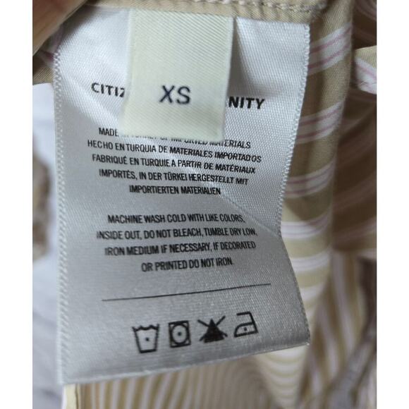 CITIZENS OF HUMANITY Kayla Button Down Shirt Women Size XS Mesa Stripe Collared - Picture 5 of 9